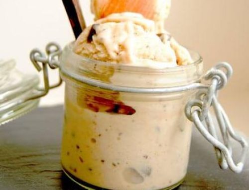 Glace crème de marrons, pépites de chocolat