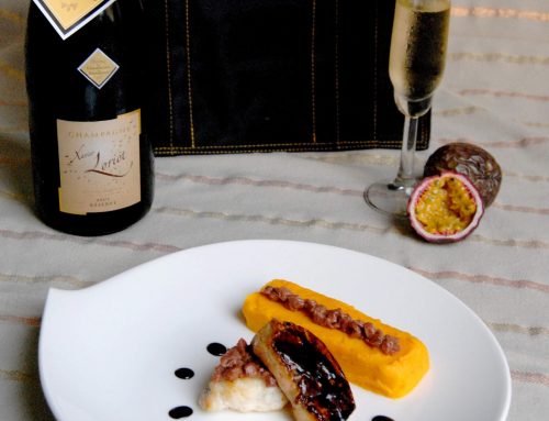 Médaillon de lotte, tartare de magret de canard, foie frais, purée de potimarron et du champagne à gagner