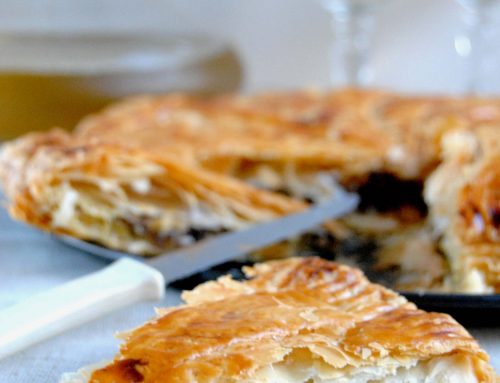 Galette pistache, chocolat et eau de fleurs d&rsquo;oranger