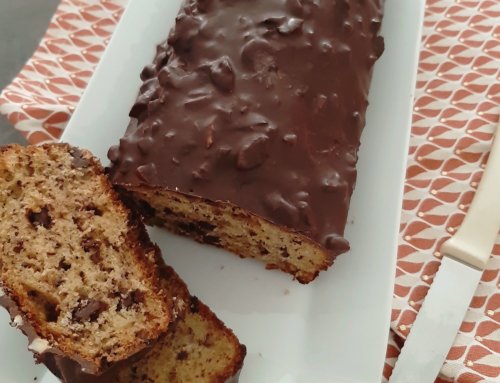 Cake banane chocolat et glaçage rocher